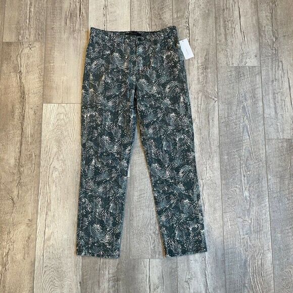 J Brand Ruby Palm Print Cropped Jean High Rise - Picture 1 of 4